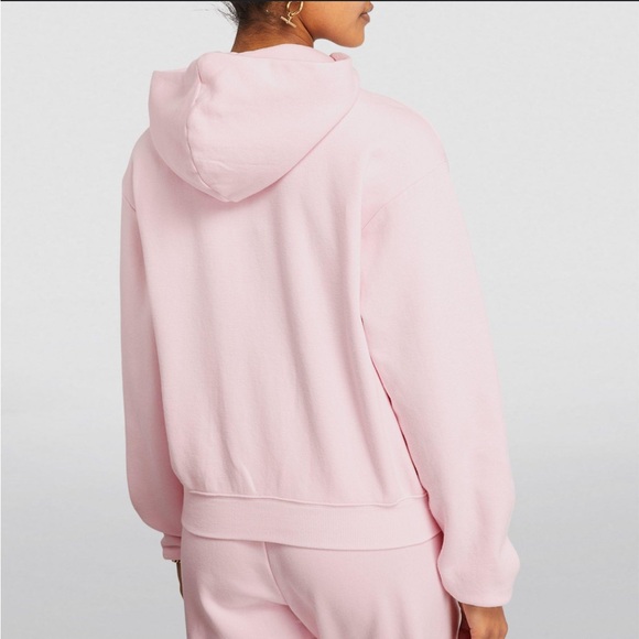 Skims Classic Fleece pink hoodie sweatshirt in cherry blossom - Picture 3 of 7